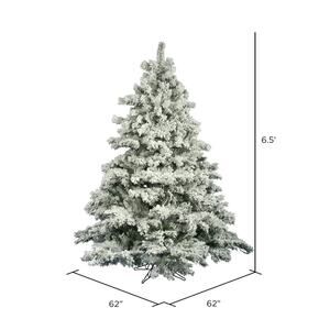 6.5' Flocked Alaskan Pine Artificial Christmas Tree